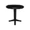 International Concepts 36 in. Solid Wood Round Top Pedestal Table with 12 in. Leaf - 36.1 in.High - Dining Height in Black K46-36RXT-23B-36 - alternate 4